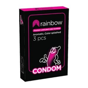 کاندوم رنگی Rainbow بسته 3 عددی
